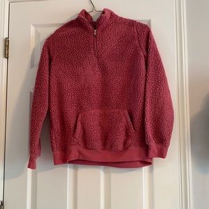 Fleece quarter zip sweatshirt